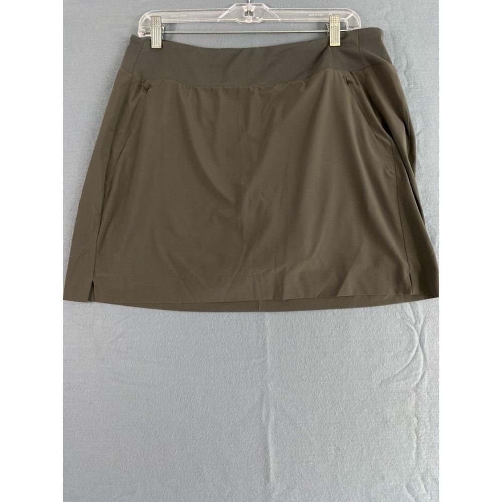 Athleta Soho Skort Shorts Skirt Women Sz 14 Military Green Active Hiking Outdoor